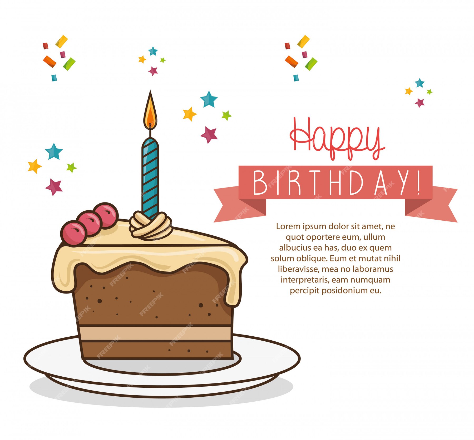 Free Vector | Happy birthday design isolated