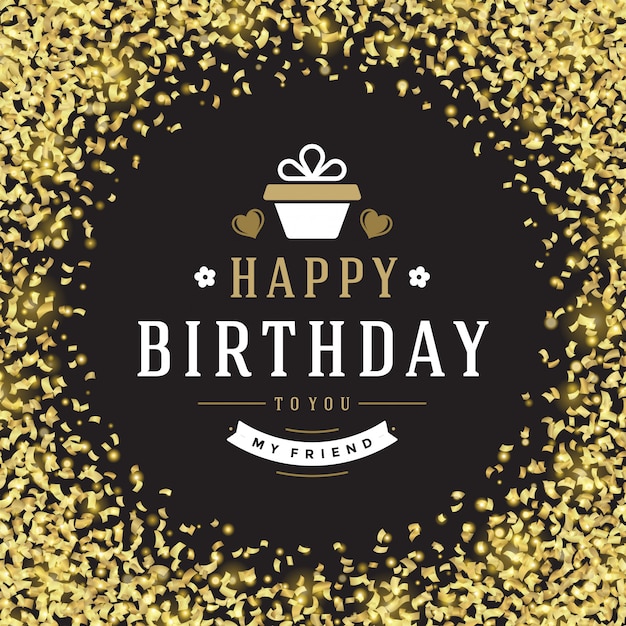 Happy birthday greeting card design vector template. | Premium Vector