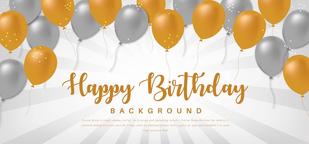 Premium Vector | Happy birthday greeting card template