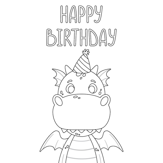 Dragon Birthday Card Printable