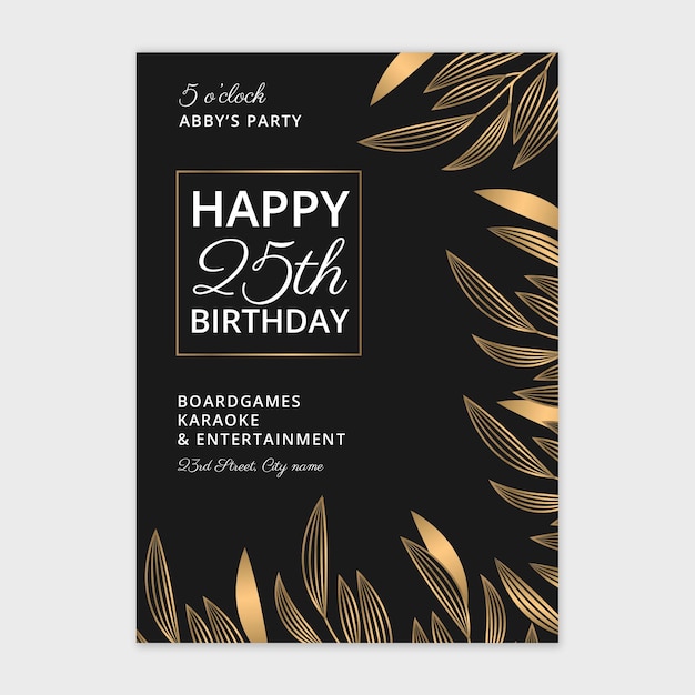 Free Vector Happy Birthday Hand Drawn Card Template