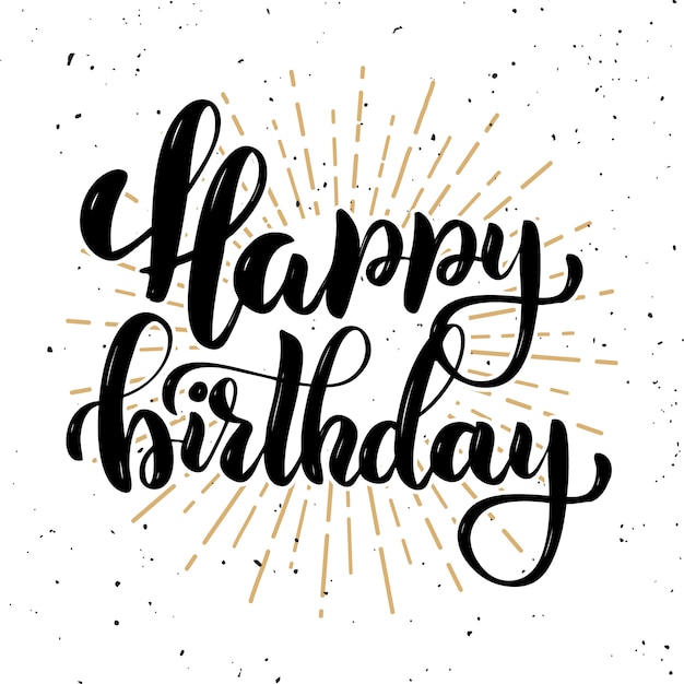 Download Happy birthday. hand drawn motivation lettering quote ...
