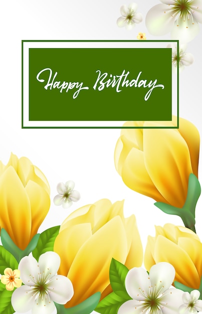 Download Happy birthday inscription Vector | Free Download