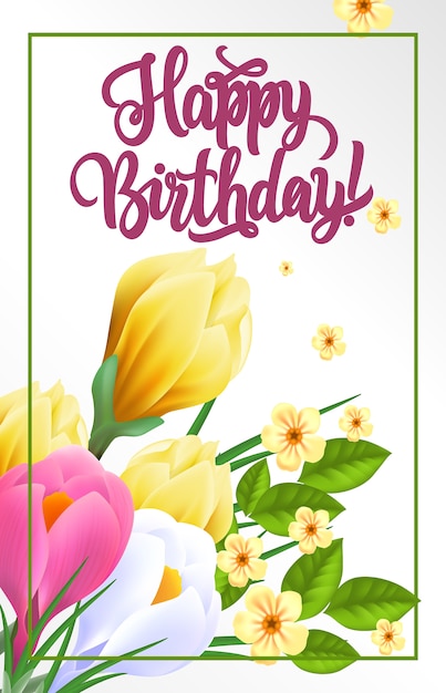 Free Vector | Happy birthday lettering