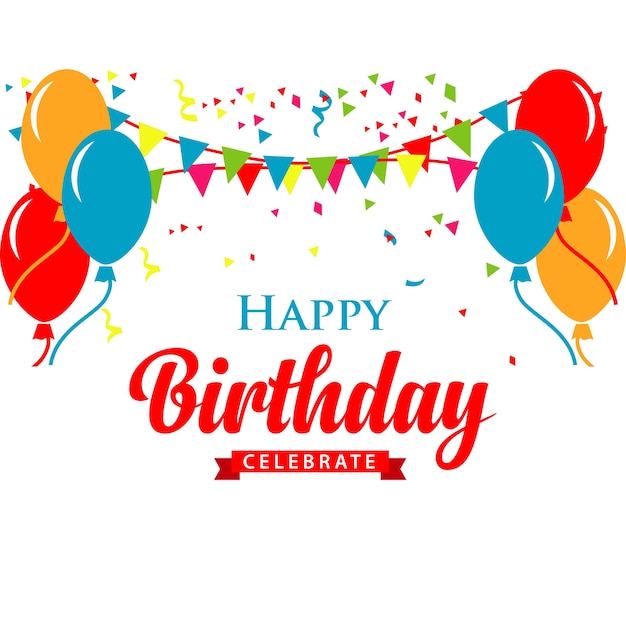 Download Happy Birthday Logo Template Vector | Premium Download