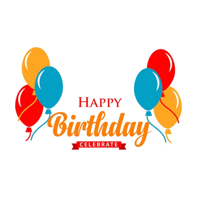 Premium Vector | Happy birthday logo template