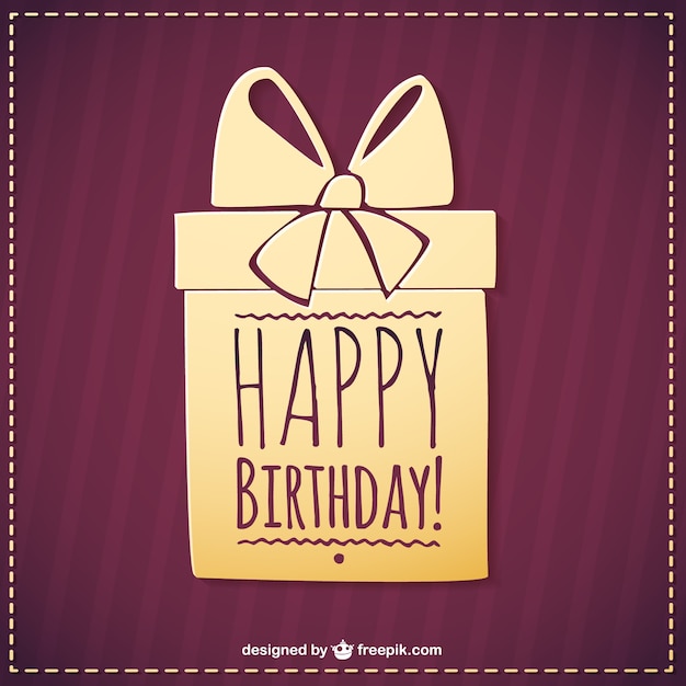 Download Happy Birthday present vector simple graphics Vector ...