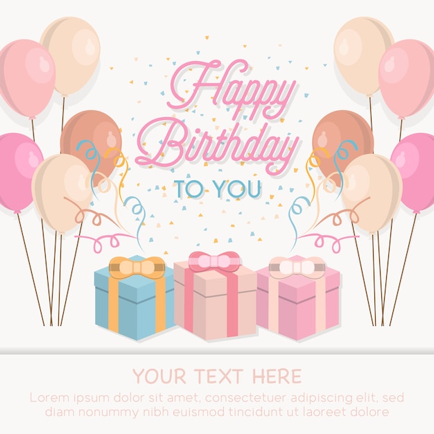 Free Vector Happy birthday template