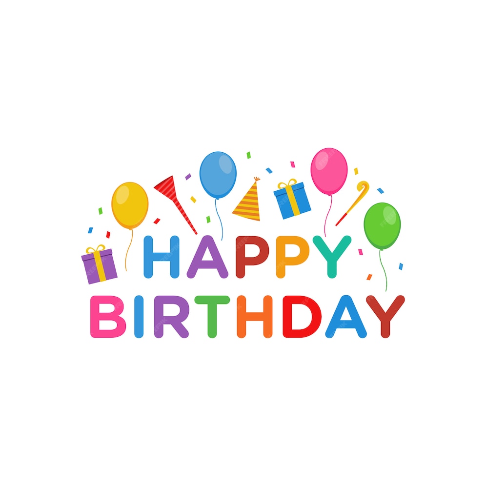 Premium Vector | Happy birthday text vector design