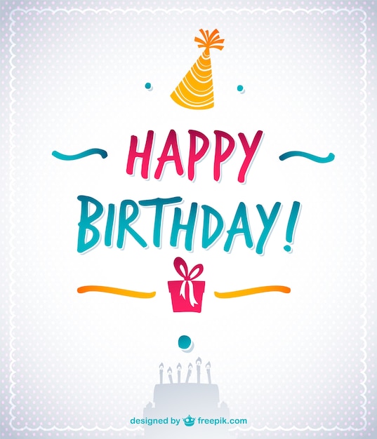 Download Happy Birthday Text Vector Retro Style Vector | Free Download