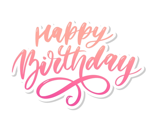 Premium Vector Happy Birthday Text