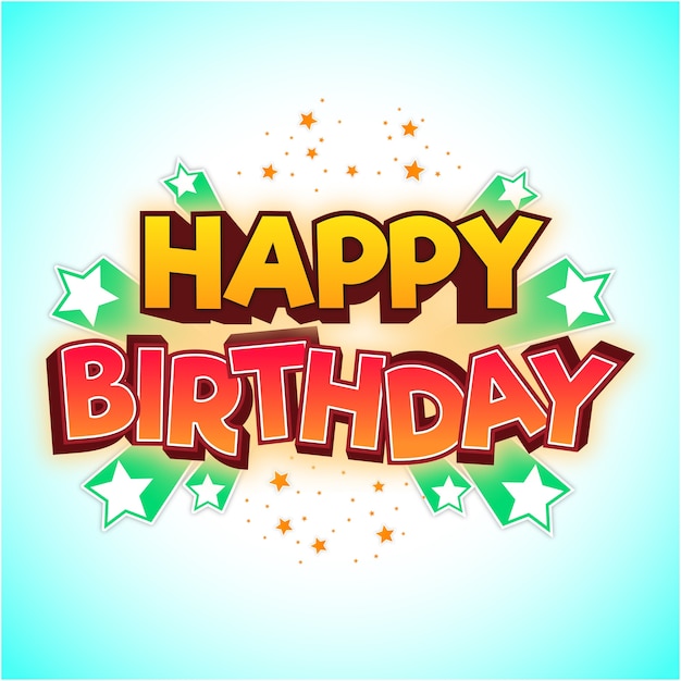 Premium Vector | Happy birthday tittle element and background