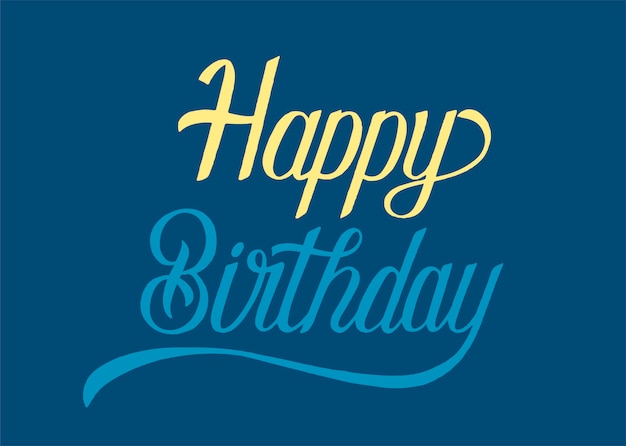 Free Vector Happy Birthday Typography Design Illustration