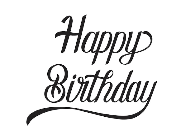 Download Happy birthday typography design illustration | Free Vector