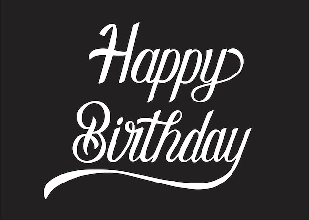 Free Vector Happy Birthday Typography Design Illustration