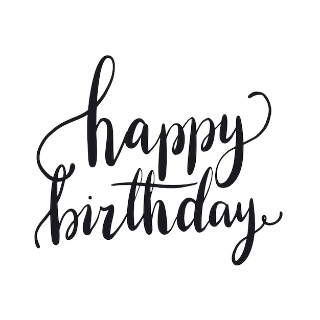 Happy birthday typography style vector | Free Vector