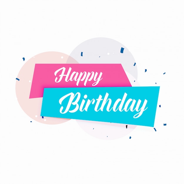 Download Free Vector | Happy birthday vector simple card design