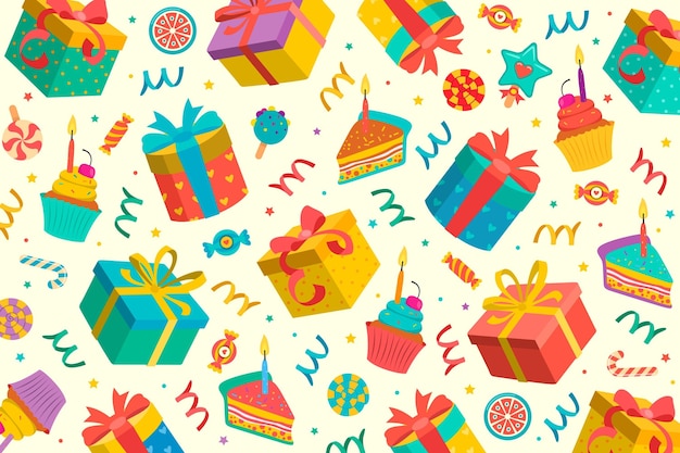 Free Vector Happy Birthday Wallpaper
