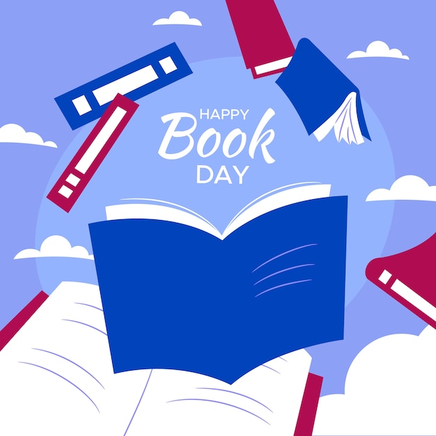 Free Vector | Happy book day hand drawn