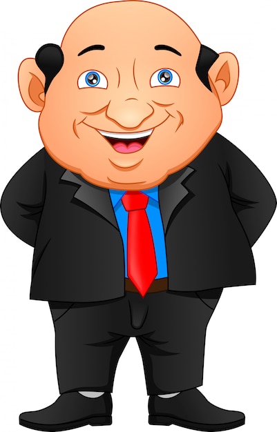 Stick Man Cartoon Of Happy Good Boss Smiling Vector I - vrogue.co
