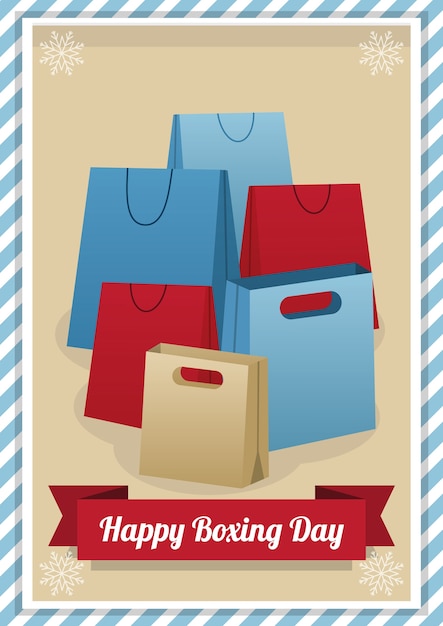 Happy boxing day card