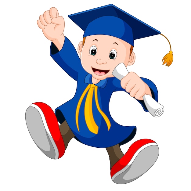 Download Happy boy after graduation Vector | Premium Download