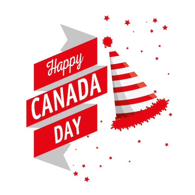 Happy canada day celebration poster | Premium Vector