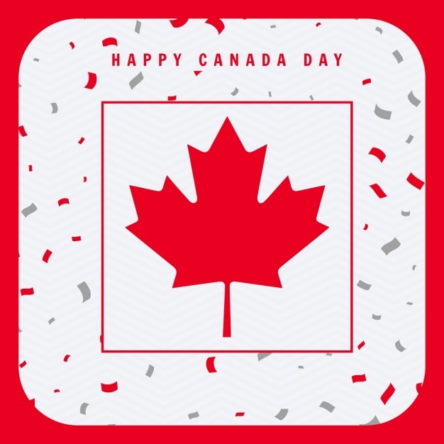 Free Vector | Happy canada day greeting card