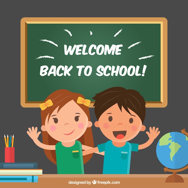 Free Vector | Happy children back to school background