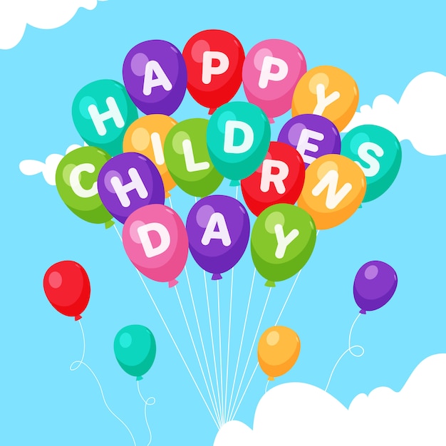 Premium Vector | Happy children's day poster background