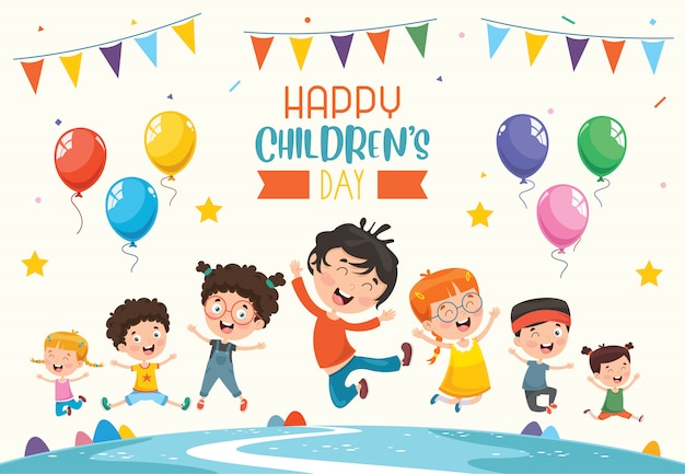 Premium Vector | Happy children's day