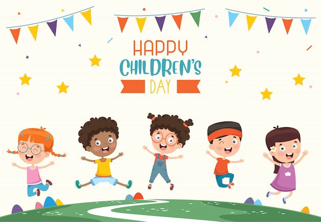 Premium Vector | Happy children's day