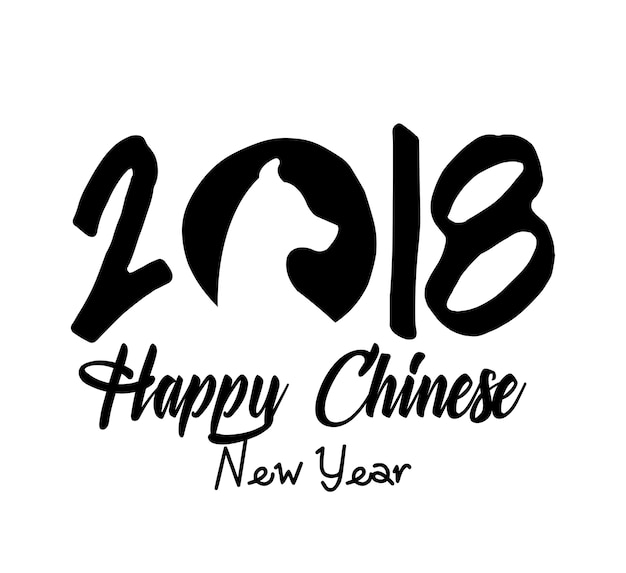 Happy Chinese New Year 2018 Poster Vector Illustration Design