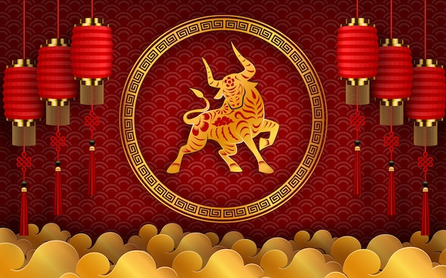 Premium Vector | Happy chinese new year background 2021.