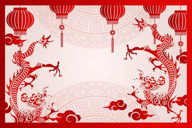 chinese new year frame vector free