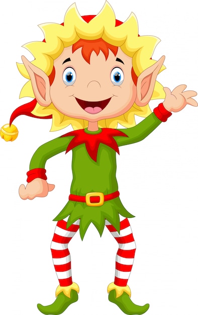 Download Premium Vector | Happy christmas elf cartoon