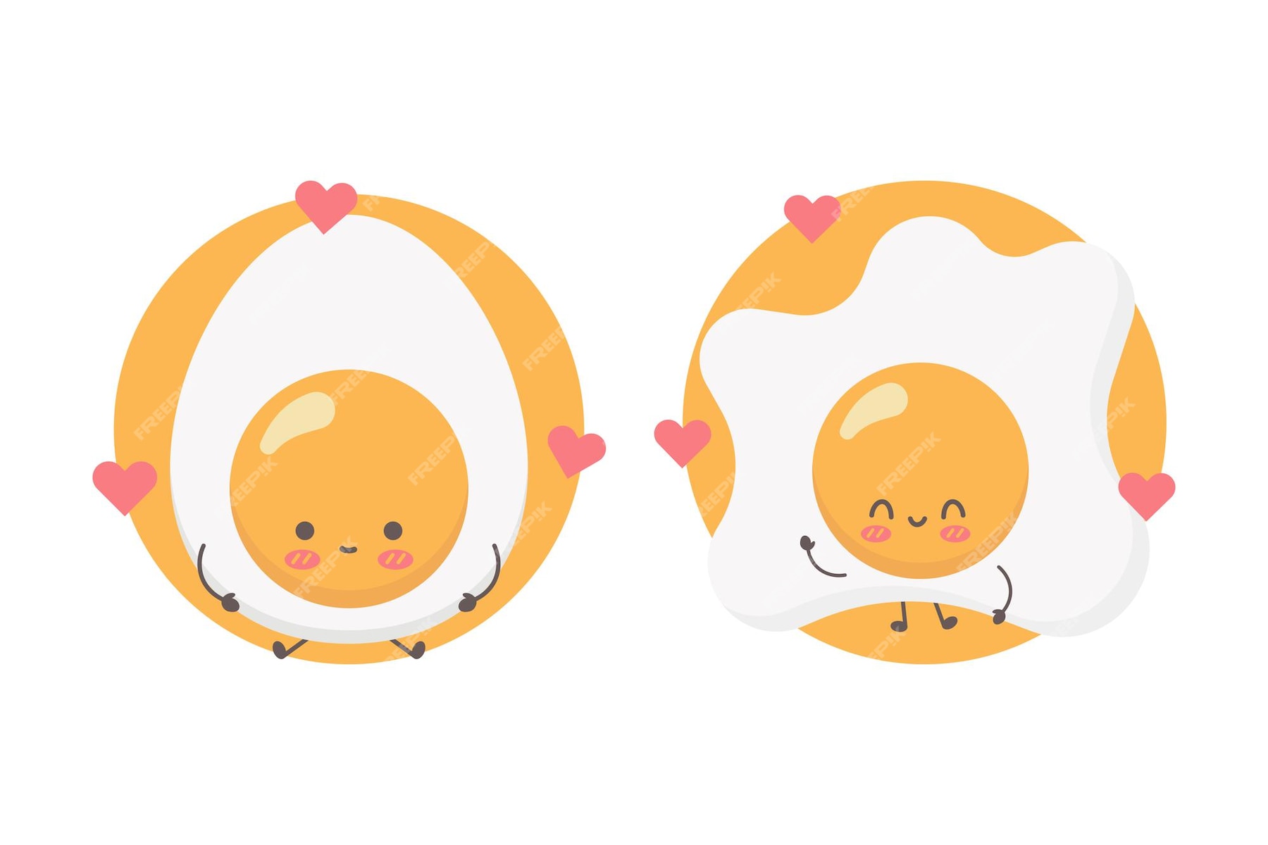 Premium Vector | Happy cute egg cartoon illustration