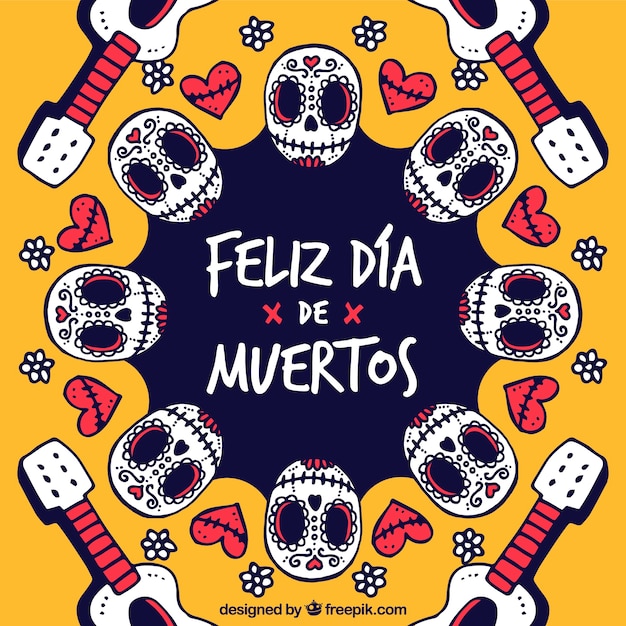 Free Vector Happy day of the dead background