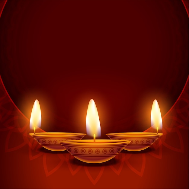 Free Vector Happy Diwali Background With Diya And Text Space 104700 Hot Sex Picture