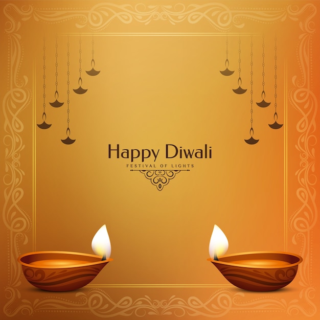 Free Vector | Happy diwali festival classic background