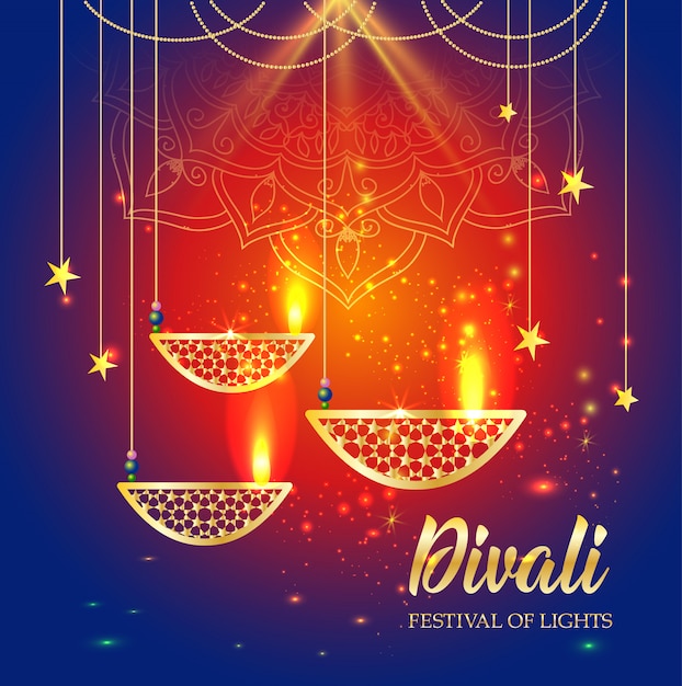 Premium Vector | Happy diwali festival of lights