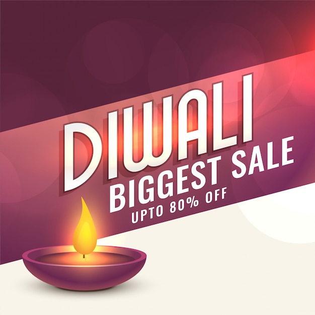 Free Vector | Happy diwali sale banner design