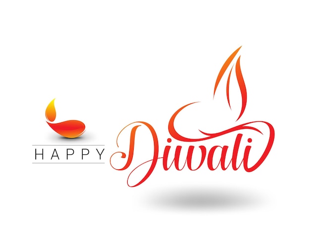 Premium Vector | Happy diwali text design. vector illustration.