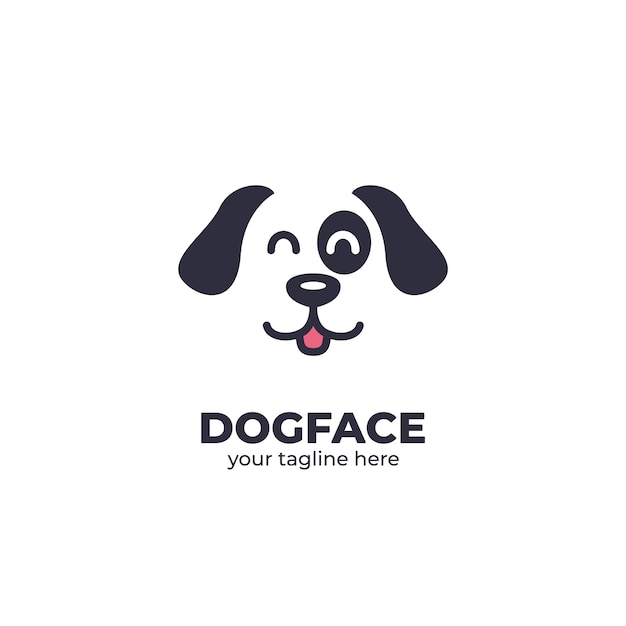 Download Free Happy Dog Face Logo Premium Vector Use our free logo maker to create a logo and build your brand. Put your logo on business cards, promotional products, or your website for brand visibility.