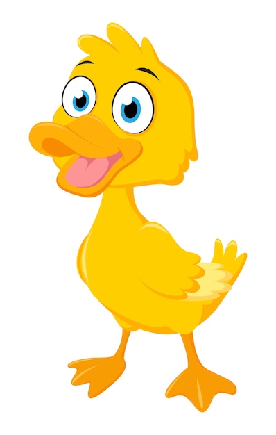 Premium Vector | Happy duck cartoon