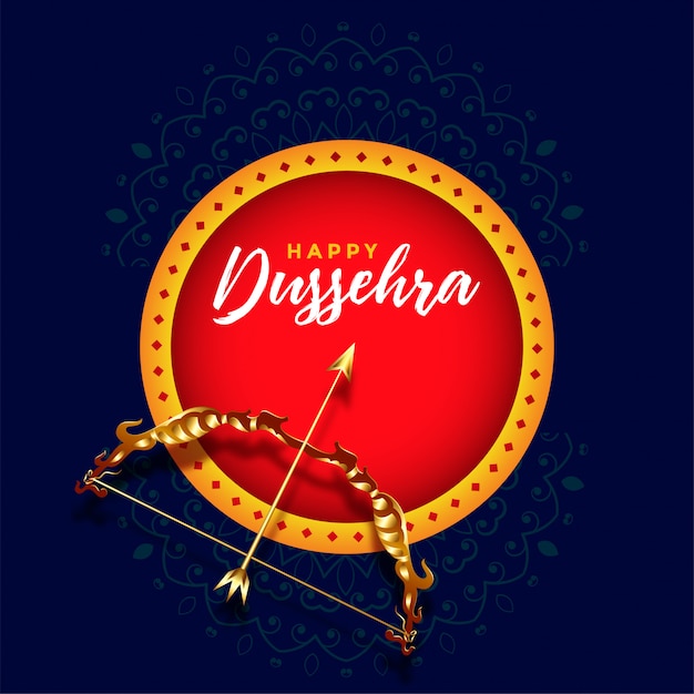 Happy dussehra background Vector Free Download