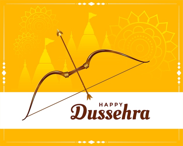 Free Vector | Happy dussehra festival wishes greeting card