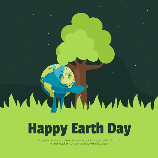 Premium Vector Happy Earth Day Banner Design Template