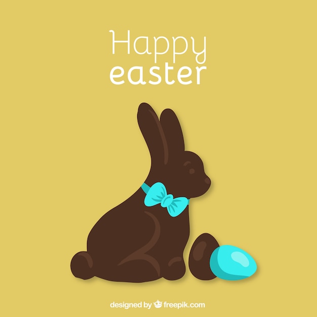 Download Happy easter chocolate bunny | Free Vector