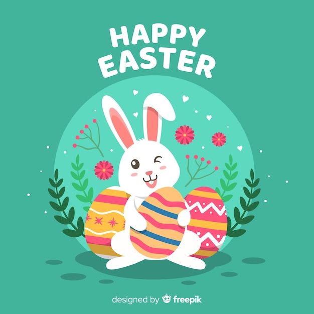 Happy easter day background | Free Vector